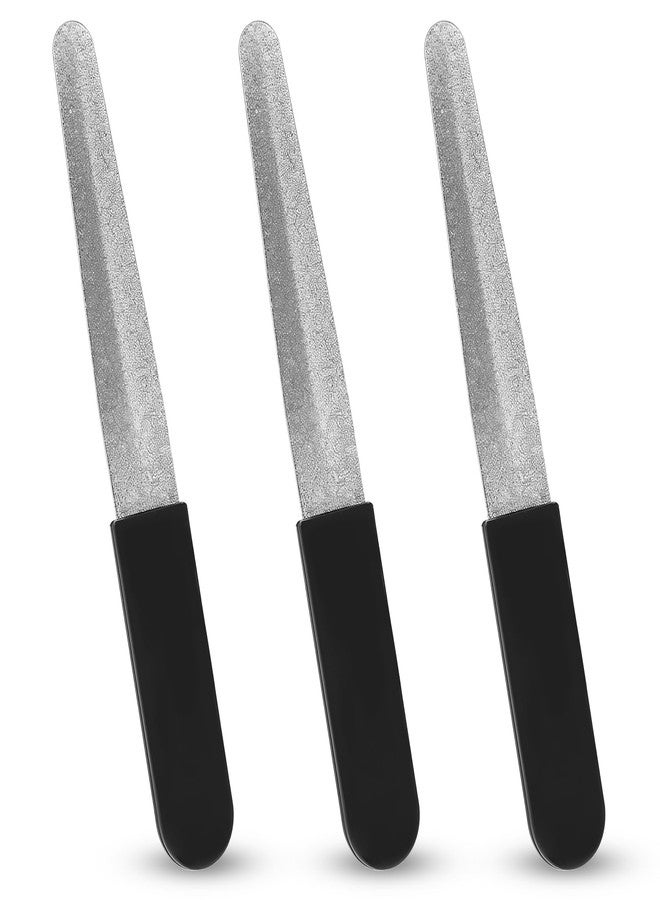 Hariendny 3PCS Fingernail Files, Metal Nail File for Natural Nails, Diamond Fingernail Files with Non Slip Handle, Finger Nail Filers for Women Men, Sapphire Grit Nail Filers Gift - Image 1